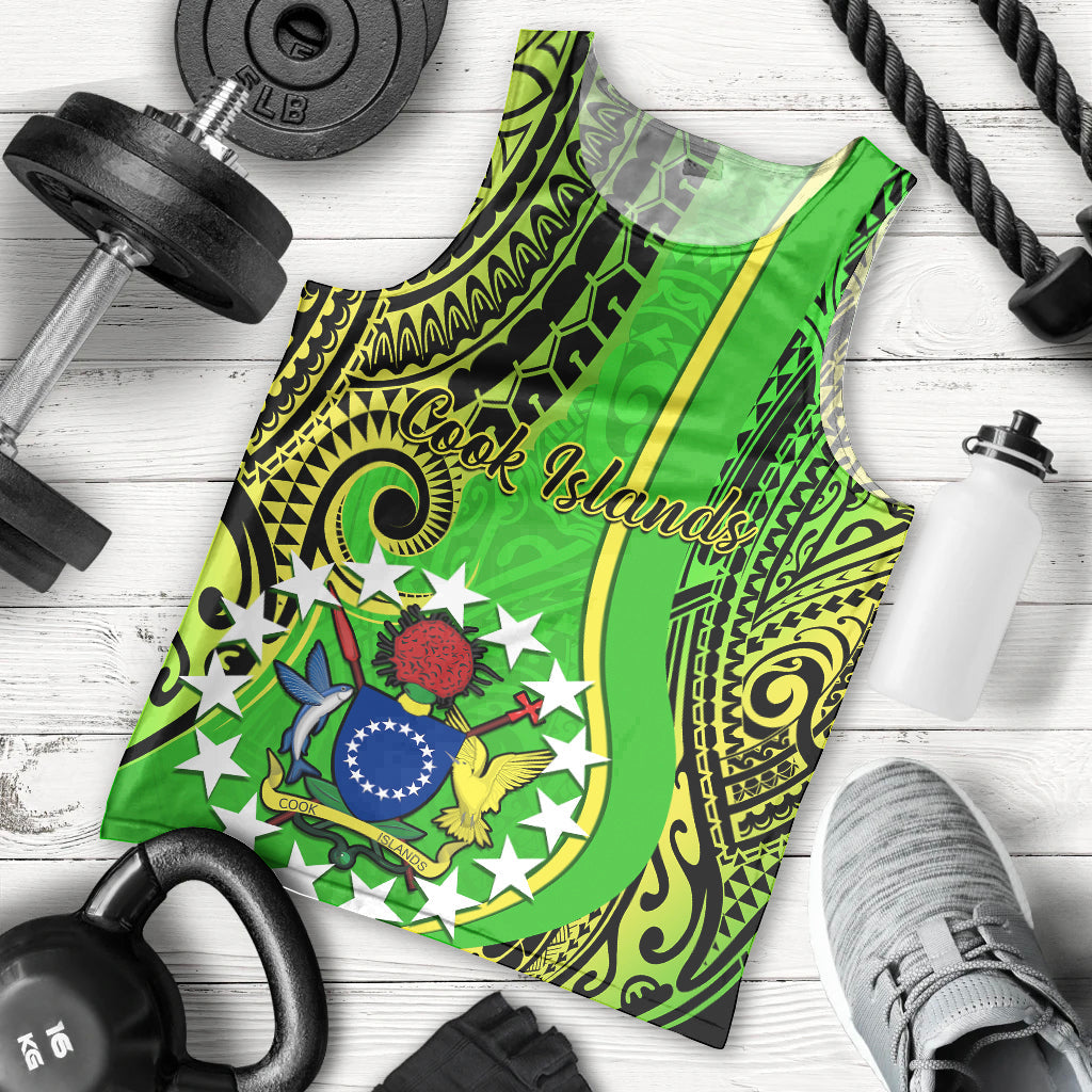 Polynesian Pride Cook Islands Men Tank Top Kuki Airani Coat Of Arms