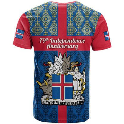 17 June Iceland National Day T Shirt Icelandic Folk Pattern
