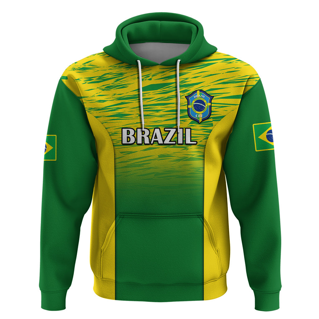 Custom Brazil Football Hoodie 2023 World Cup Go Selecao Gradient Style