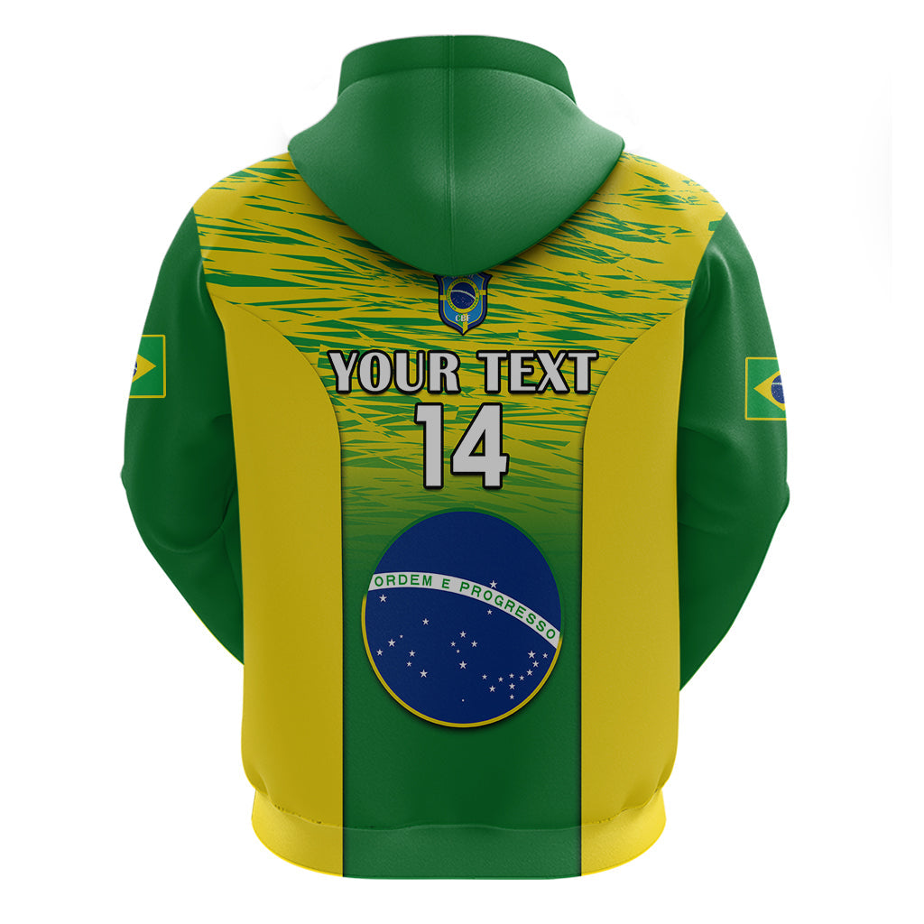 Custom Brazil Football Hoodie 2023 World Cup Go Selecao Gradient Style