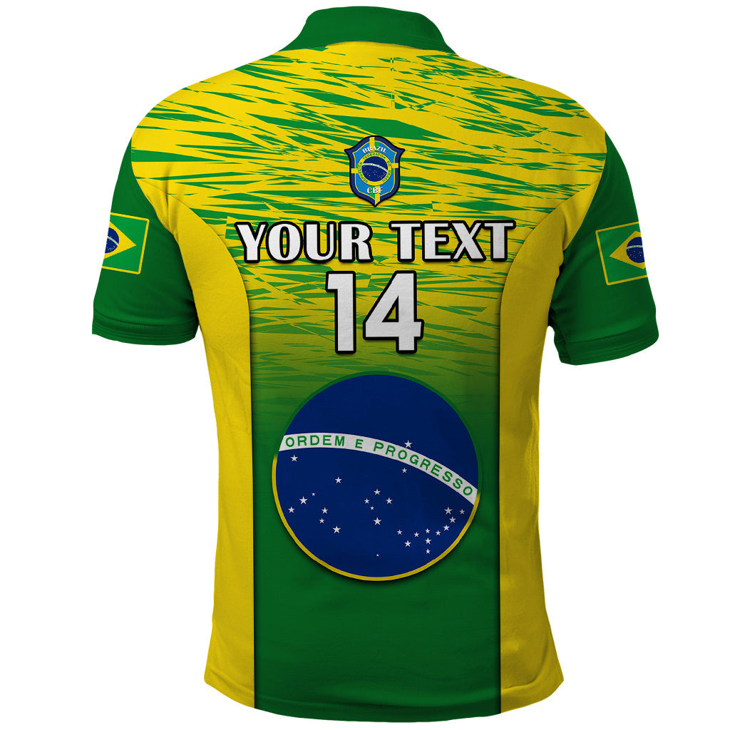 Custom Brazil Football Polo Shirt 2023 World Cup Go Selecao Gradient Style