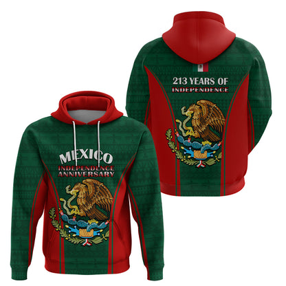 Mexico Independence Day Hoodie Happy 213th Anniversary Mexican Proud