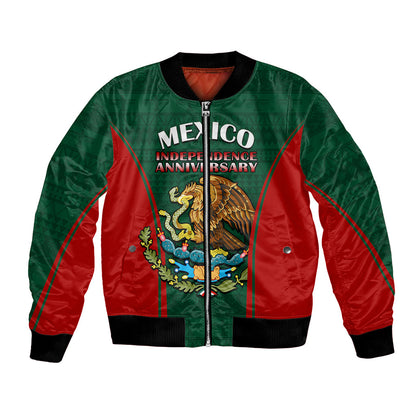 Custom Mexico Independence Day Bomber Jacket Happy 213th Anniversary Mexican Proud