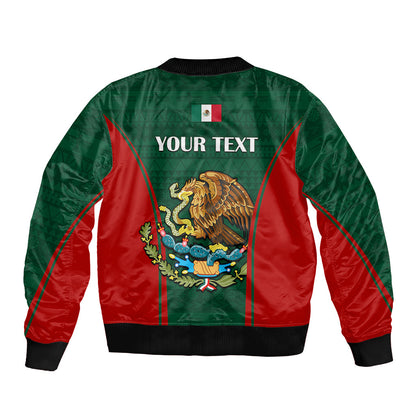 Custom Mexico Independence Day Sleeve Zip Bomber Jacket Happy 213th Anniversary Mexican Proud