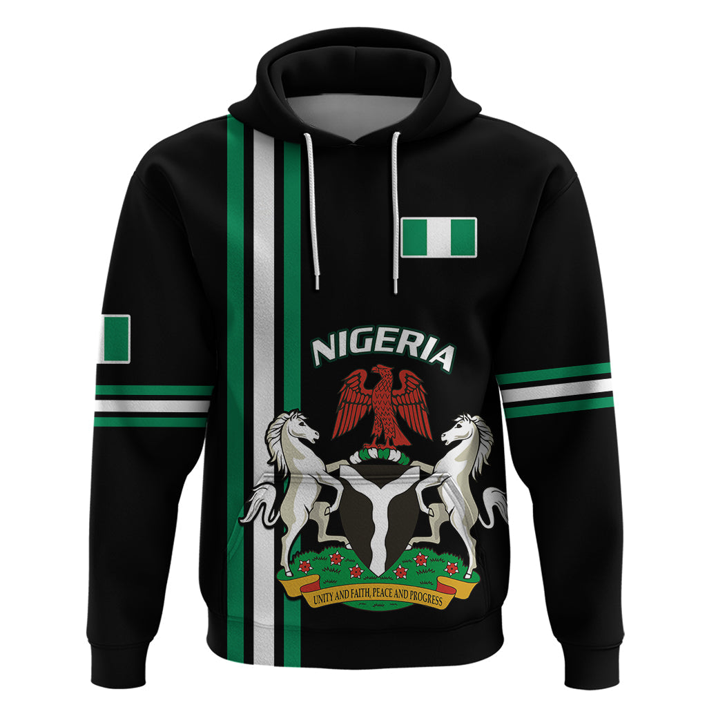 Personalised Nigeria Hoodie Nigeria Coat Of Arms Simple Style