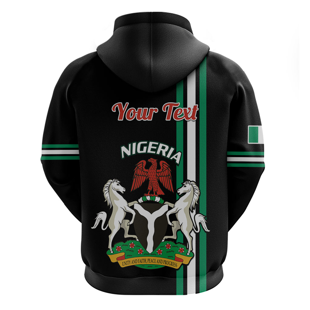 Personalised Nigeria Hoodie Nigeria Coat Of Arms Simple Style