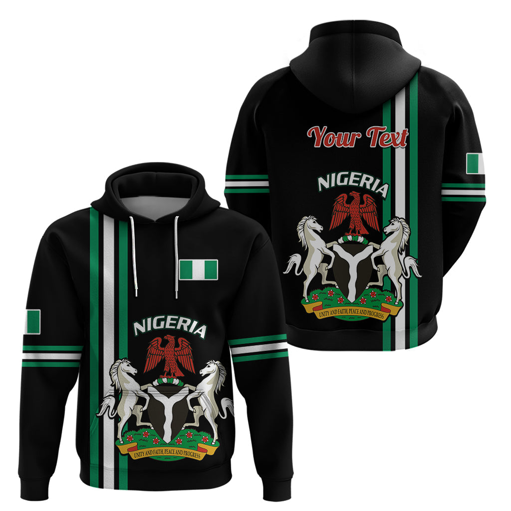 Personalised Nigeria Hoodie Nigeria Coat Of Arms Simple Style