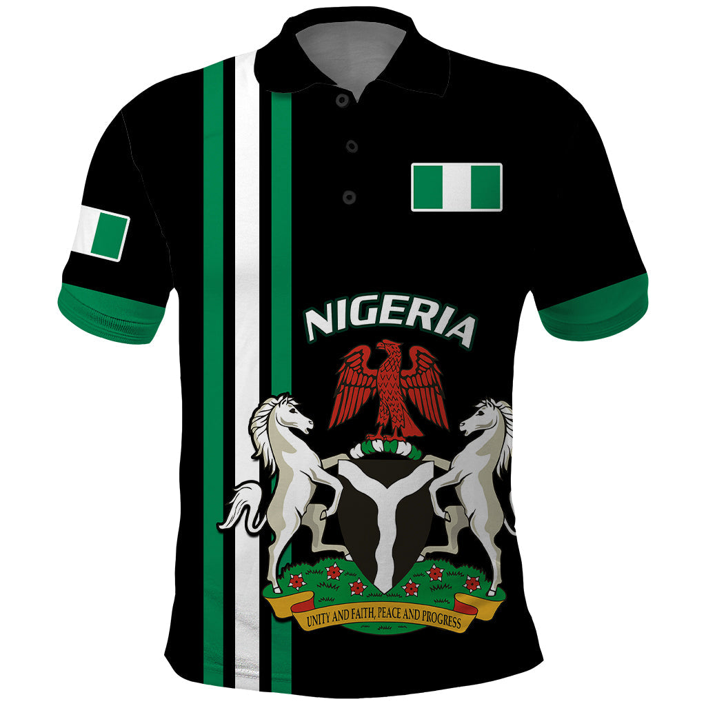 Personalised Nigeria Polo Shirt Nigeria Coat Of Arms Simple Style
