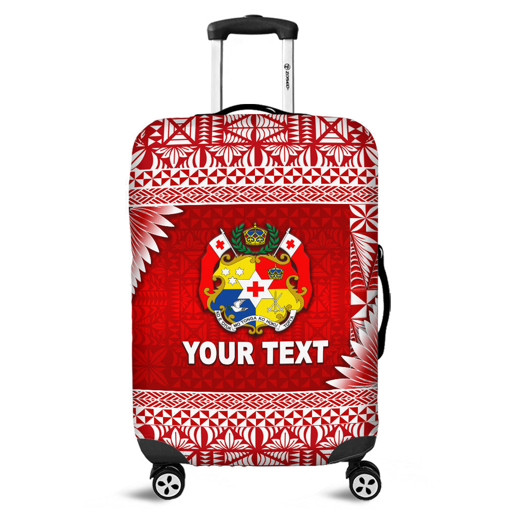 (Custom Personalised) Tonga Coat Of Arms Luggage Covers Simplified Version Red