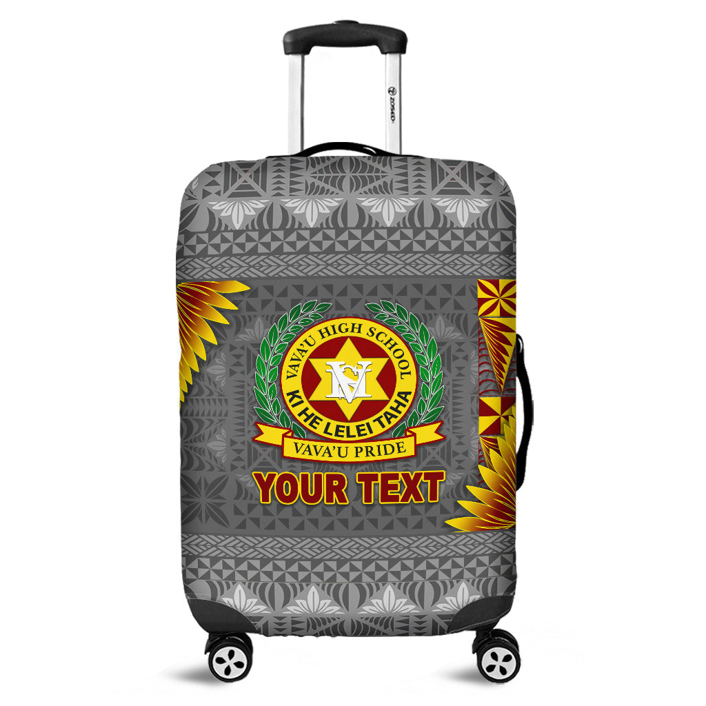 (Custom Personalised) Tonga Vava'u High School Luggage Covers Simplified Version Grey