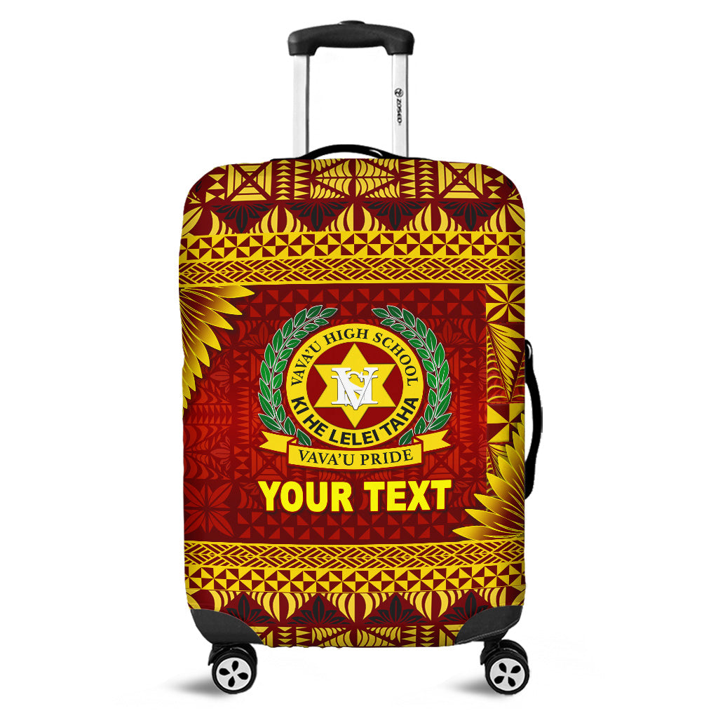 (Custom Personalised) Tonga Vava'u High School Luggage Covers Simplified Version Maroon