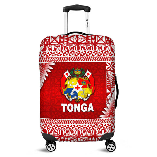 Tonga Coat Of Arms Luggage Covers Simplified Version Red