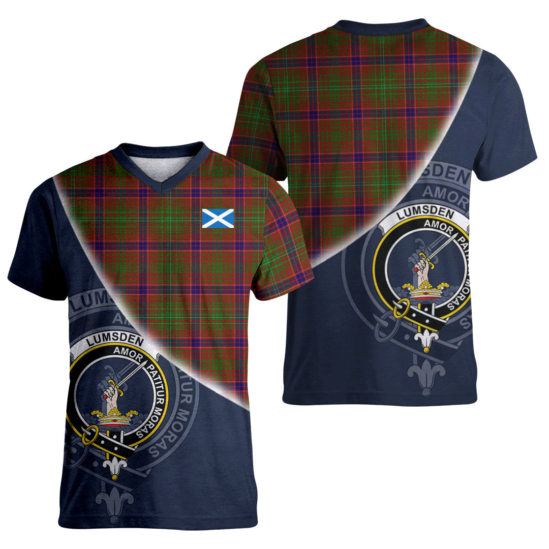 Printivon Lumsden Tartan Scottish Crest T Shirt