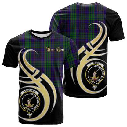 Printivon Lumsden Green Tartan Crest Believe In Me T Shirt