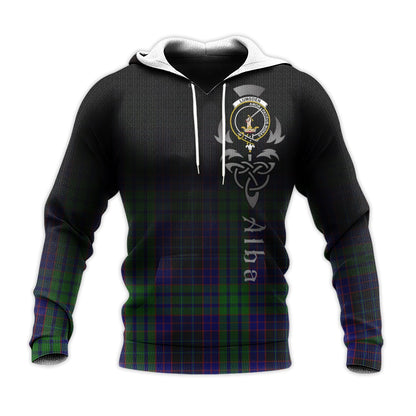 Printivon Lumsden Green Tartan Crest Alba Celtic Hoodie