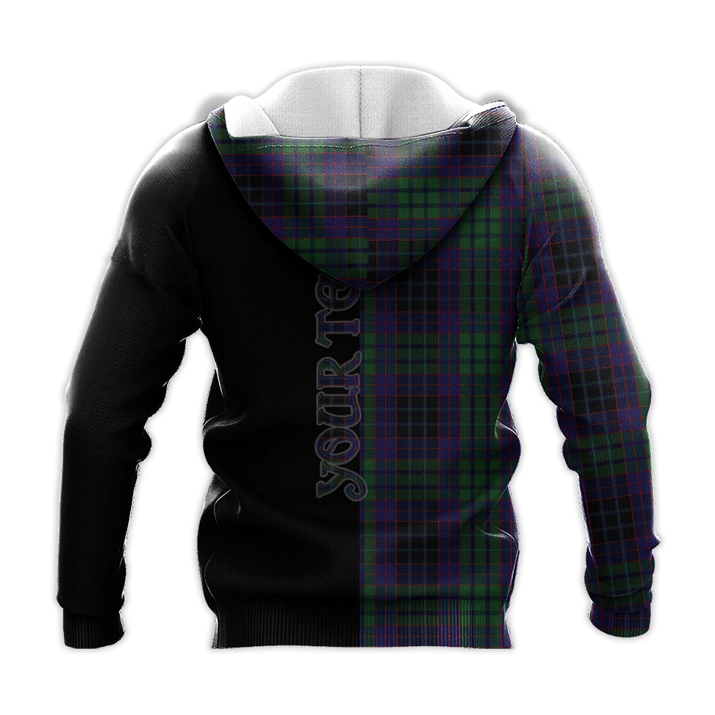 Printivon Lumsden Green Tartan Personalize Half Hoodie