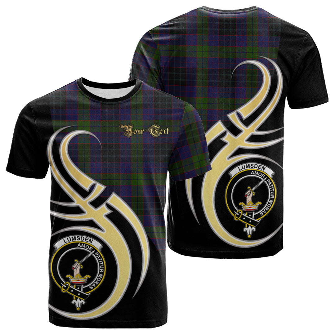 Printivon Lumsden Hunting Tartan Crest Believe In Me T Shirt