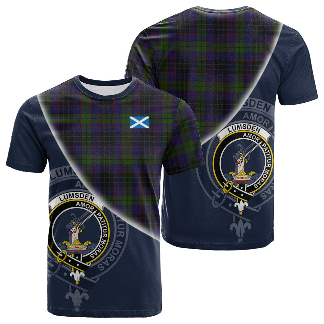 Printivon Lumsden Hunting Tartan Scottish Crest T Shirt