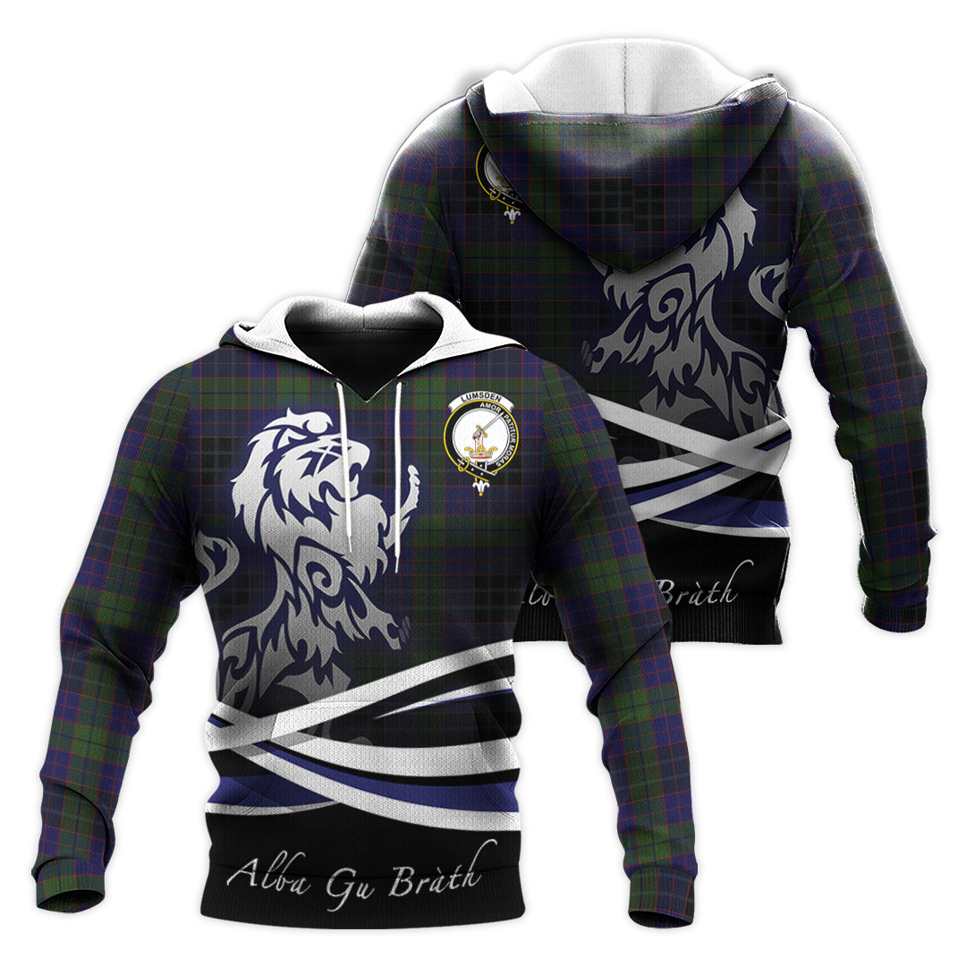 Printivon Lumsden Hunting Tartan Scottish Lion Hoodie