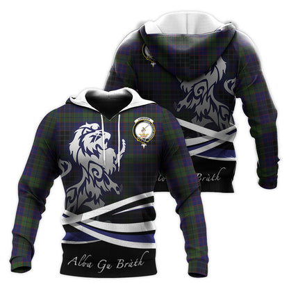 Printivon Lumsden Hunting Tartan Scottish Lion Hoodie