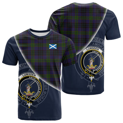 Printivon Lumsden Hunting Tartan Scottish Crest T Shirt