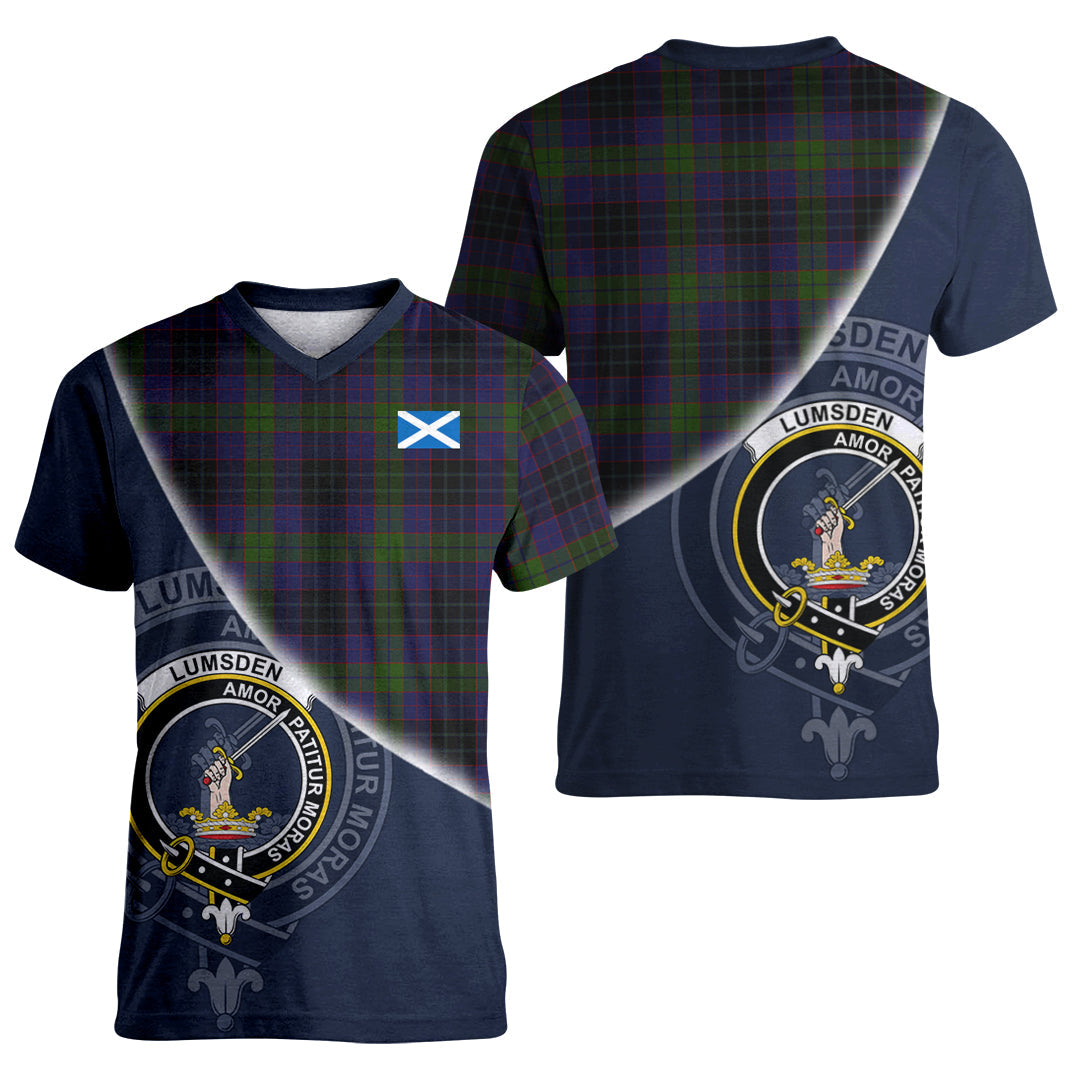 Printivon Lumsden Hunting Tartan Scottish Crest T Shirt