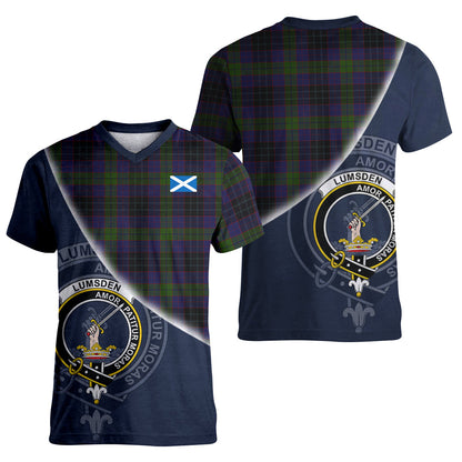 Printivon Lumsden Hunting Tartan Scottish Crest T Shirt