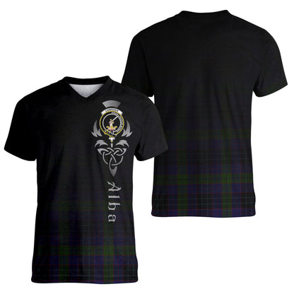 Printivon Lumsden Hunting Tartan Crest Alba Celtic T Shirt