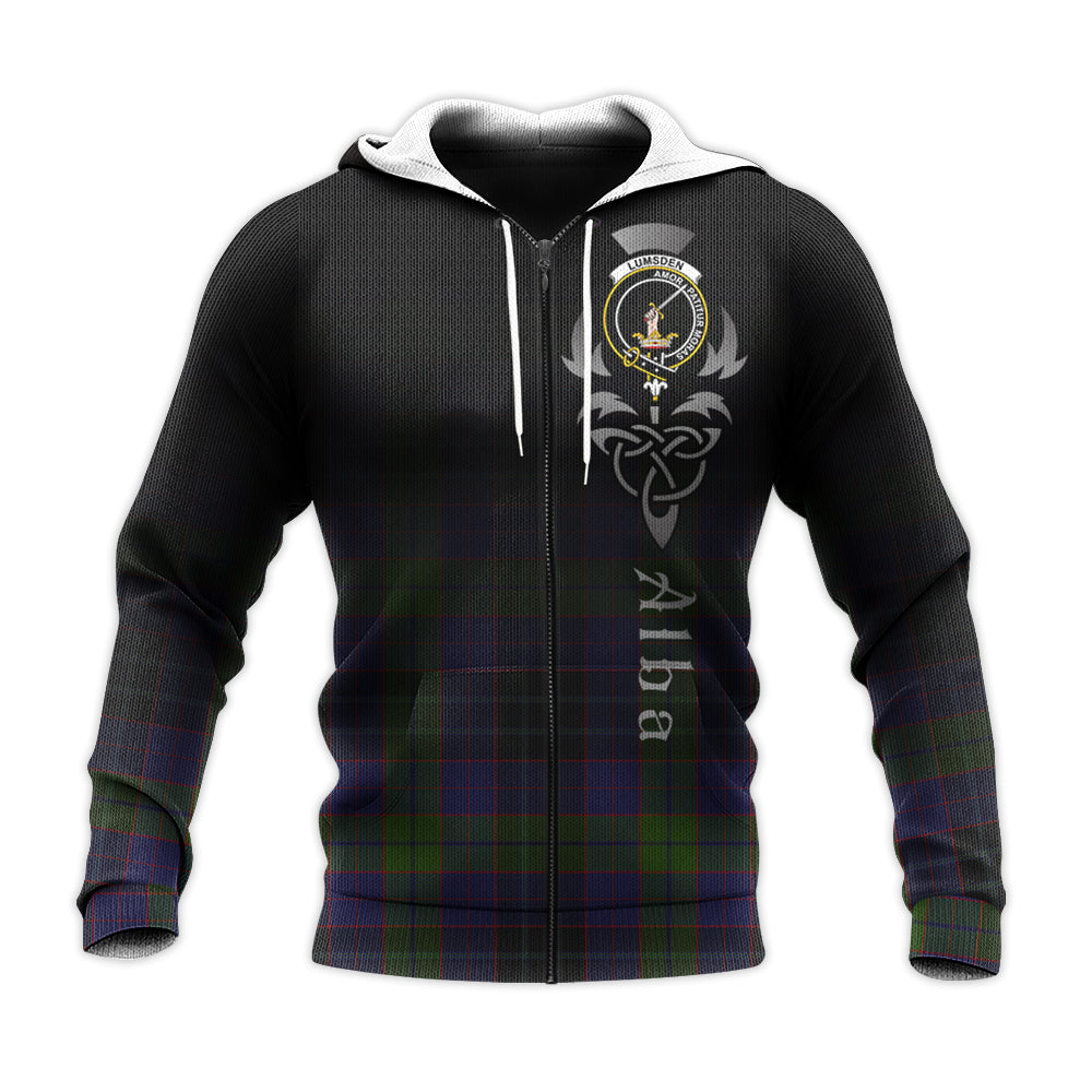 Printivon Lumsden Hunting Tartan Crest Alba Celtic Hoodie