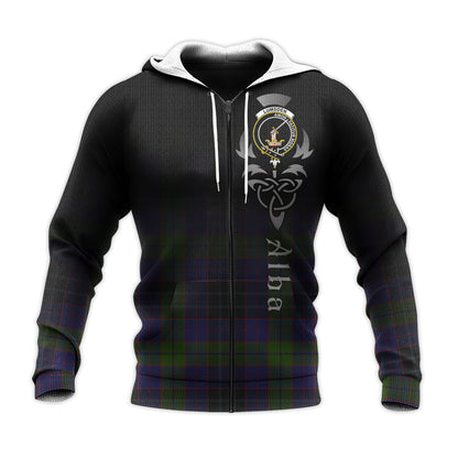 Printivon Lumsden Hunting Tartan Crest Alba Celtic Hoodie