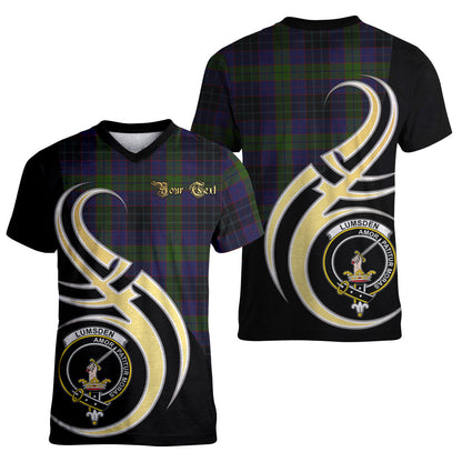 Printivon Lumsden Hunting Tartan Crest Believe In Me T Shirt