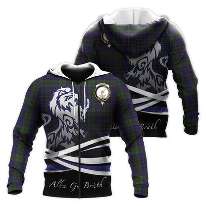 Printivon Lumsden Hunting Tartan Scottish Lion Hoodie
