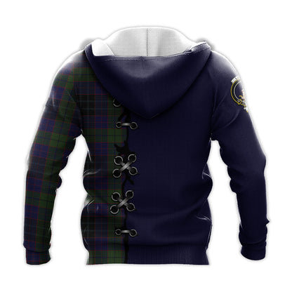 Printivon Lumsden Hunting Tartan Hoodie Lion Rampant And Celtic Thistle Style