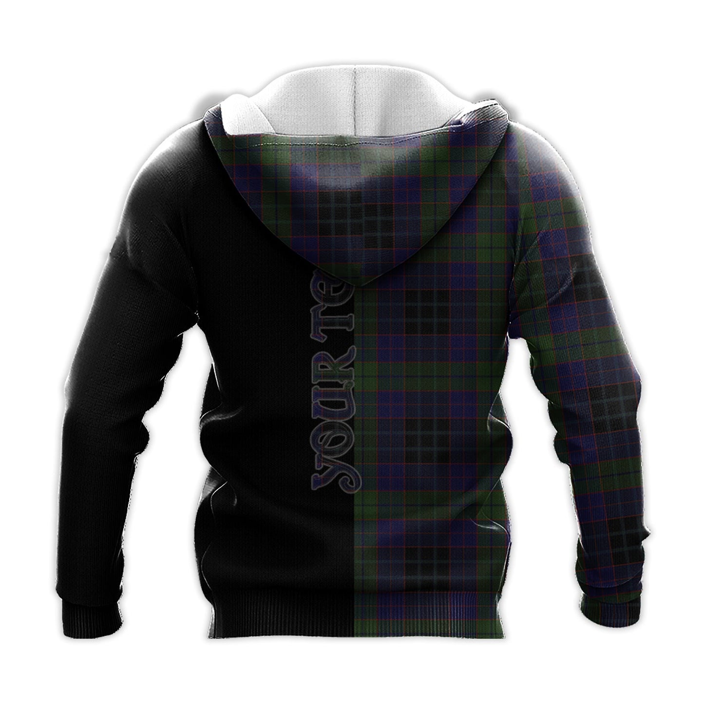 Printivon Lumsden Hunting Tartan Personalize Half Hoodie
