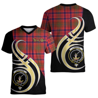 Printivon Lumsden Modern Tartan Crest Believe In Me T Shirt