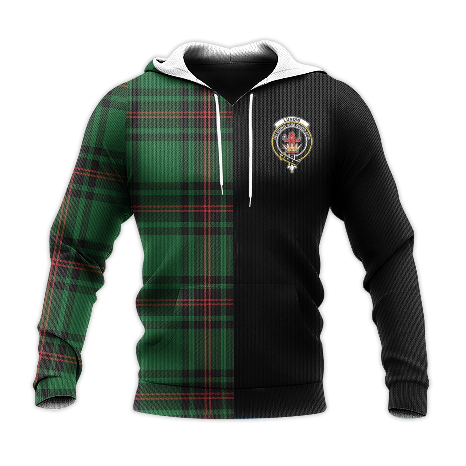 Printivon Lundin Tartan Personalize Half Hoodie