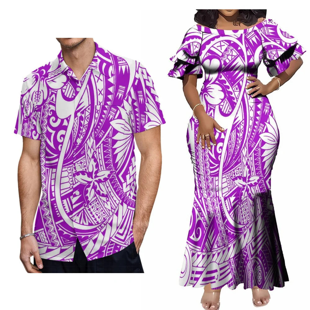 Family Kid Hawaiian Shirt And Daughter Puletasi Dress