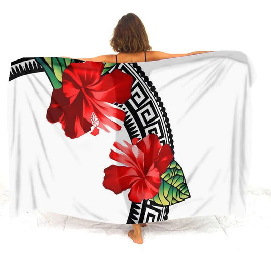 Polynesian Tropical Pattern Sarong Polynesian Tribal Beach Women's Sarong
