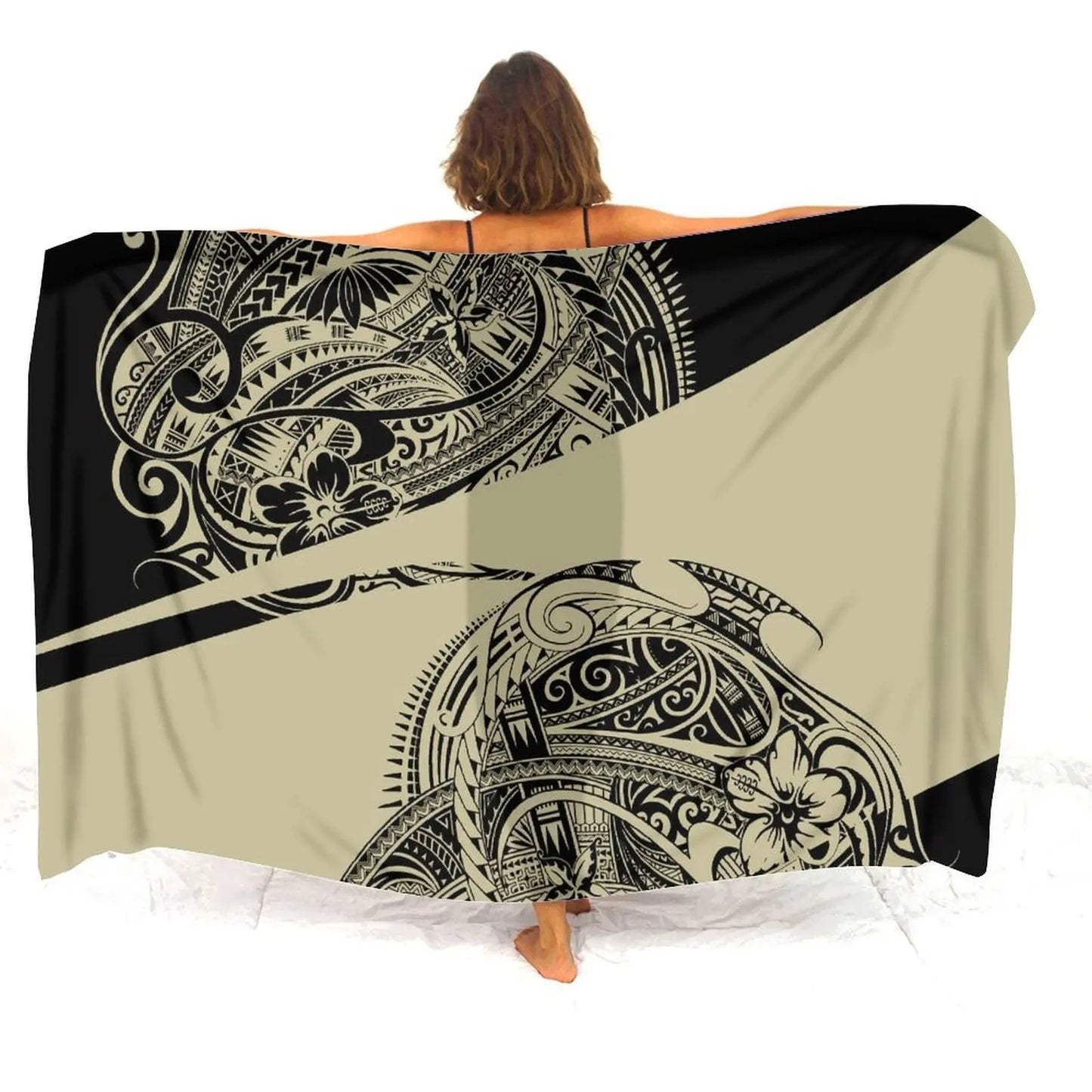 Polynesian Pattern Printed Sarong Polynesian Tribal Women's Sarong