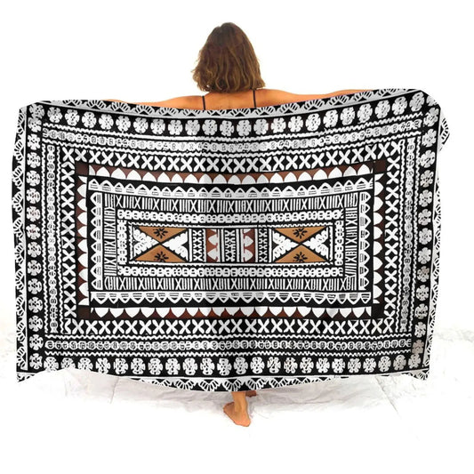 Polynesian Geometric Sarong Polynesian Printed Beach Women's Sarong