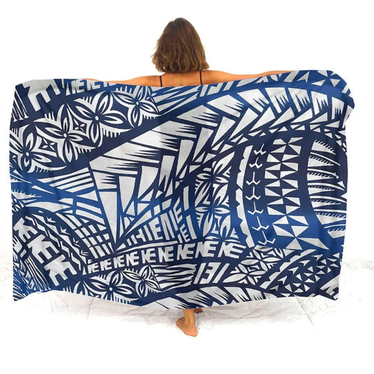 Vintage Polynesian Tribal Sarong Polynesian Printed Beach Women's Sarong