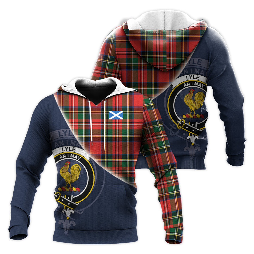 Printivon Lyle Tartan Scottish Crest Hoodie