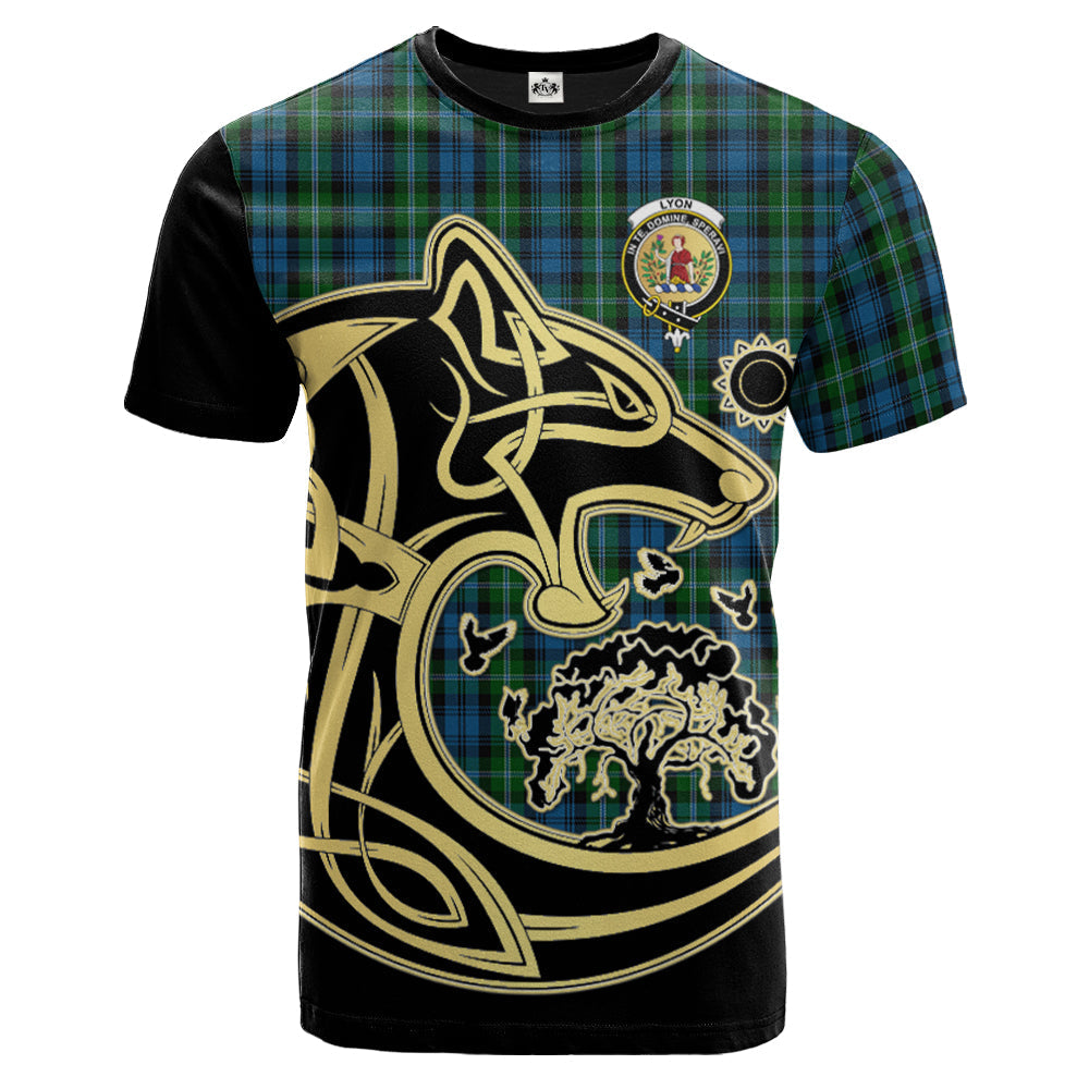 Printivon Lyon Crest Celtic Wolf Tartan T Shirt Custom Your Text