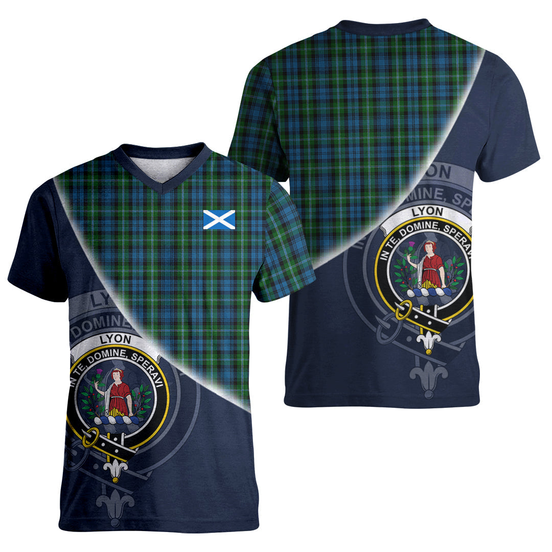 Printivon Lyon Tartan Scottish Crest T Shirt