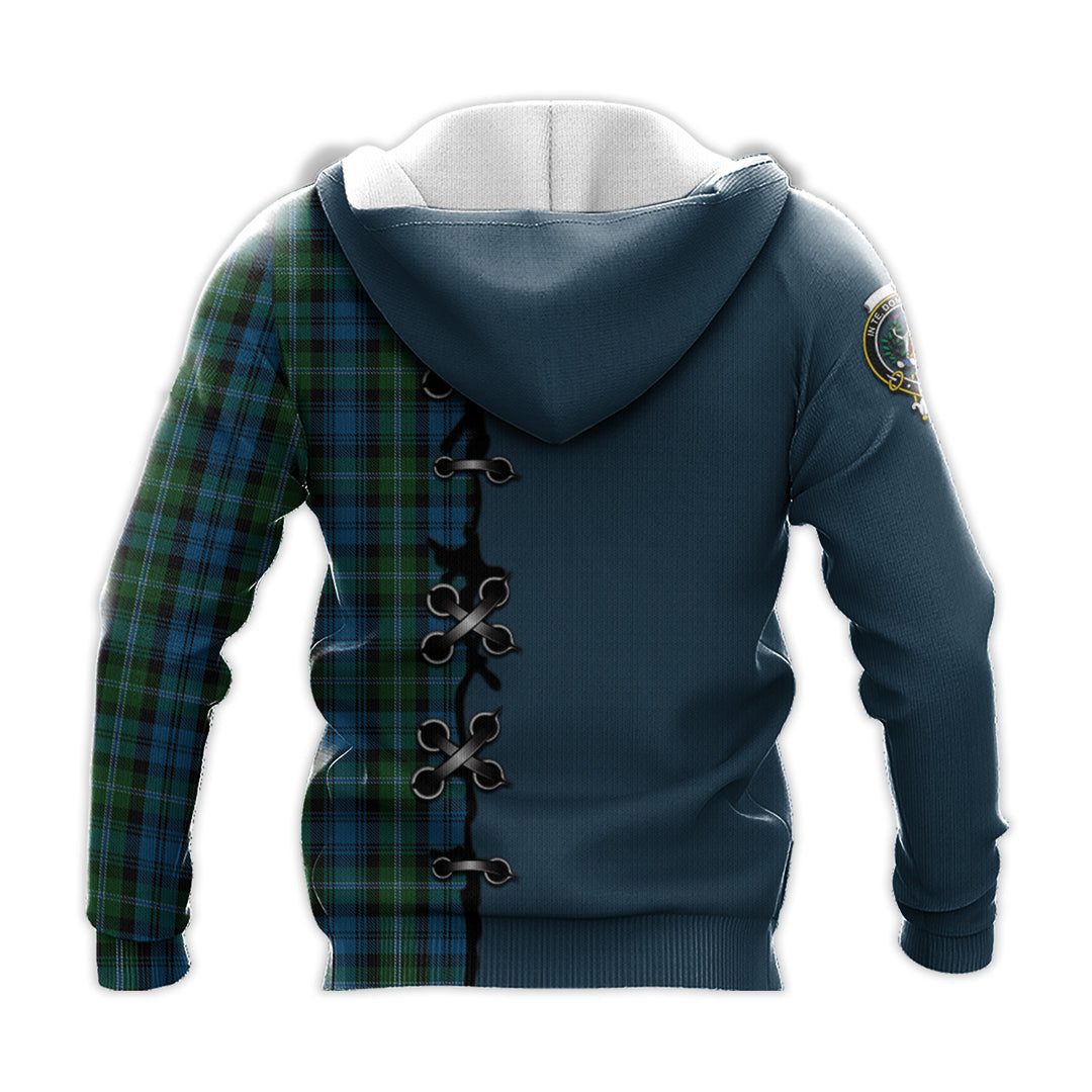 Printivon Lyon Tartan Hoodie Lion Rampant And Celtic Thistle Style