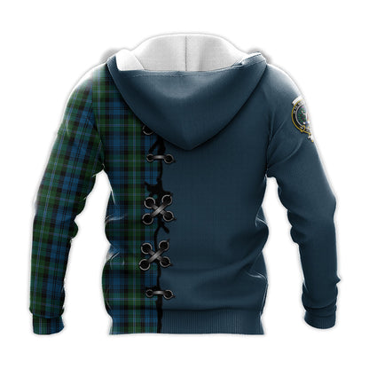 Printivon Lyon Tartan Hoodie Lion Rampant And Celtic Thistle Style