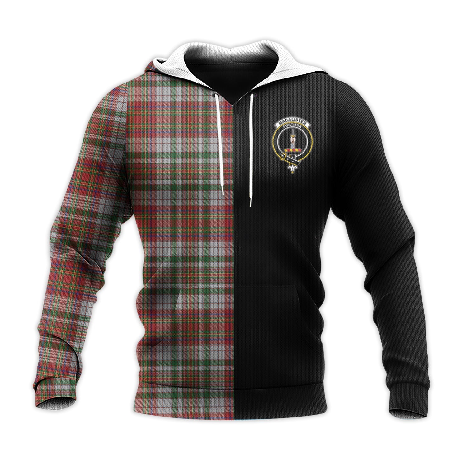 Printivon Macalister Dress Tartan Personalize Half Hoodie
