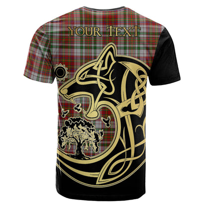 Printivon MacAlister Dress Crest Celtic Wolf Tartan T Shirt Custom Your Text