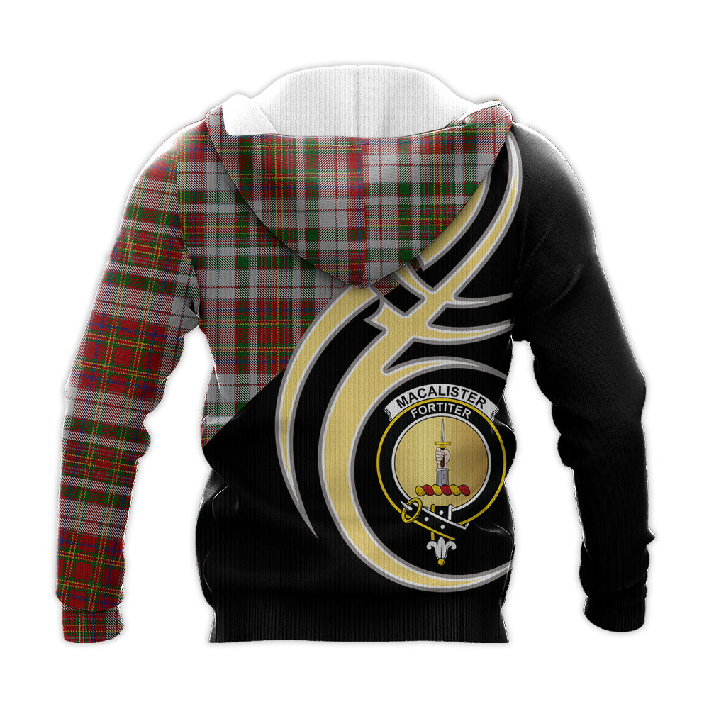 Printivon Macalister Dress Clan Believe In Me Crest Tartan Knitted Hoodie Custom Your Text