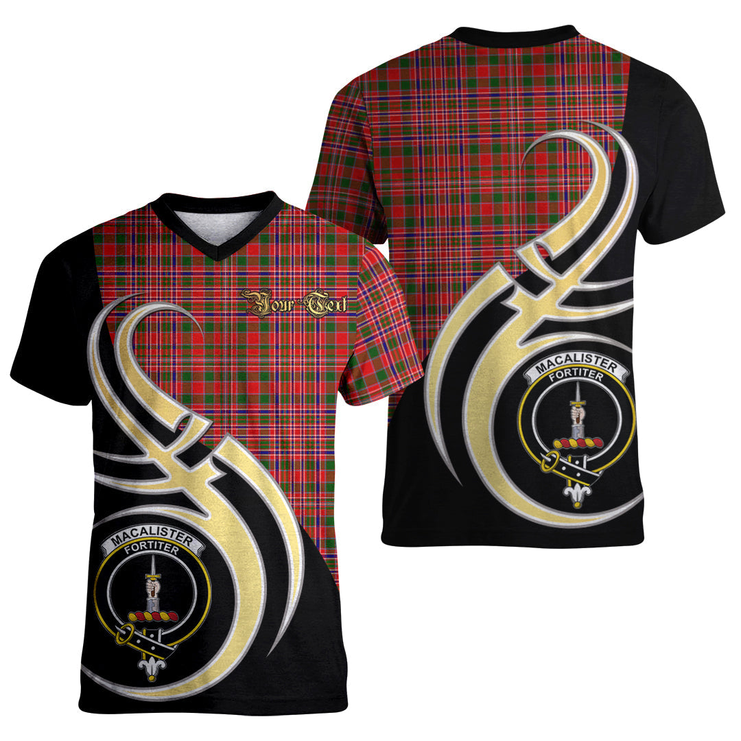Printivon MacAlister Modern Tartan Crest Believe In Me T Shirt